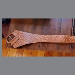 VINTAGE LEATHER ASYMMETRICAL BELT 80'S